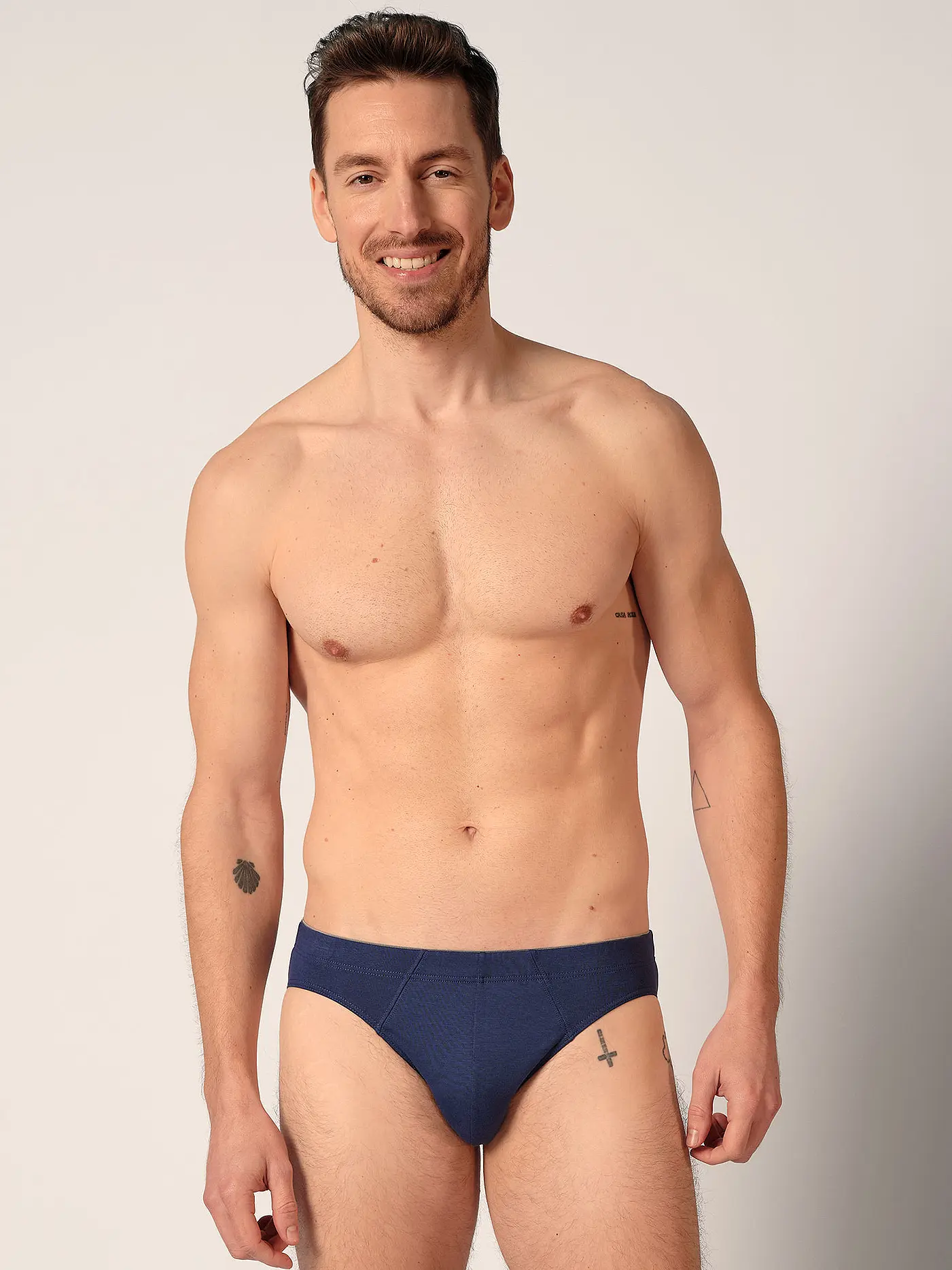 HUBER | Brasil Slip 3er Pkg. blue black selection | 
